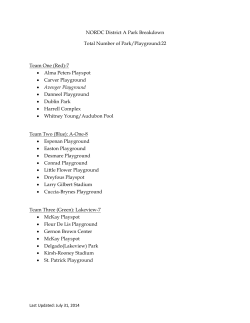 NORDC District A Park Breakdown Total Number of Park