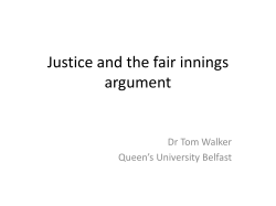 Justice and the fair innings argument