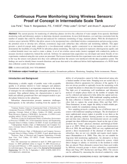 Continuous Plume Monitoring Using Wireless Sensors: Proof of