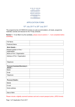 OXFORD UNIVERSITY BUSINESS ECONOMICS
