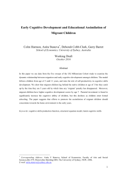 Early Cognitive Development and Educational