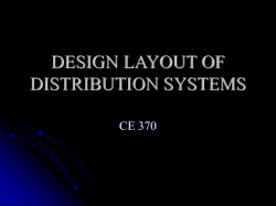 DESIGN LAYOUT OF DISTRIBUTION SYSTEMS