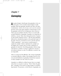 Gameplay - The Designer`s Notebook