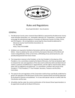 Rules and Regulations