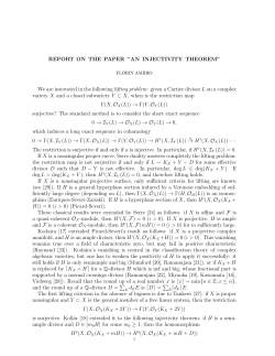 AN INJECTIVITY THEOREM - Institute of Mathematics of the