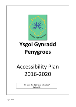 Accessibility Plan - Penygroes Primary School
