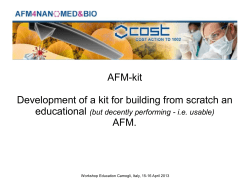 AFM-kit Development of a kit for building from scratch an AFM.