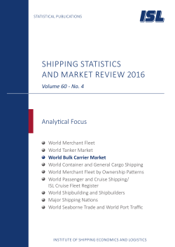 SHIPPING STATISTICS AND MARKET REVIEW 2016