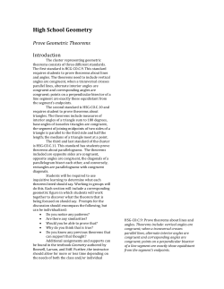 High School Geometry Prove Geometric Theorems