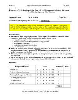 Design Constraint Analysis