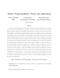 Markov Voting Equilibria: Theory and Applications