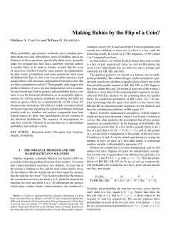 Making Babies by the Flip of a Coin?