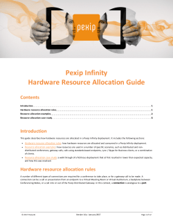 Pexip Infinity Hardware Resource Allocation Guide