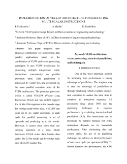 IMPLEMENTATION OF VECLIW ARCHITECTURE FOR