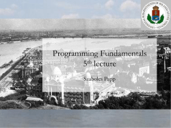 5. lecture - General Information