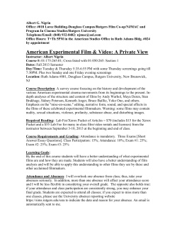 document - Department of American Studies