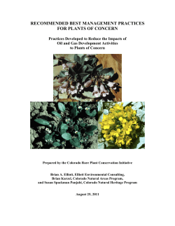 colorado rare plant inititave