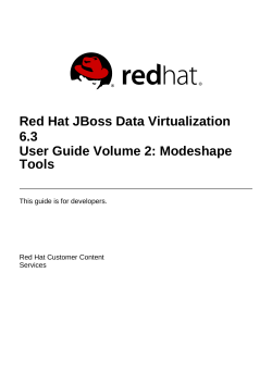 User Guide Volume 2: Modeshape Tools