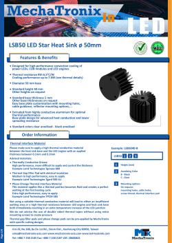 LSB50 LED Star Heat Sink ø 50mm