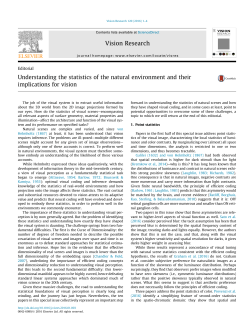 Understanding the statistics of the natural environment