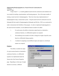 Neural Network Simulator