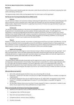 Civil Service Apprenticeship Scheme: knowledge sheet