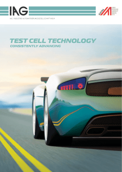 TesT Cell TeChnology - IAG Industrie Automatisierungsgesellschaft