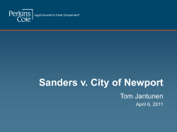 Sanders v. City of Newport