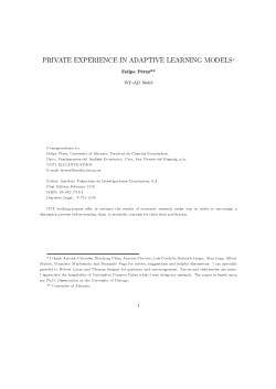 private experience in adaptive learning models