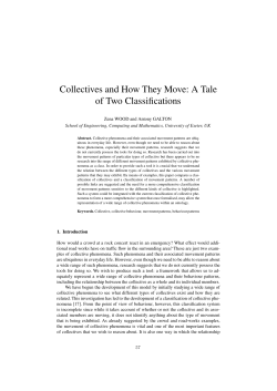 Collectives and How They Move: A Tale of Two Classifications