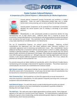Foster Custom Colored Polymers