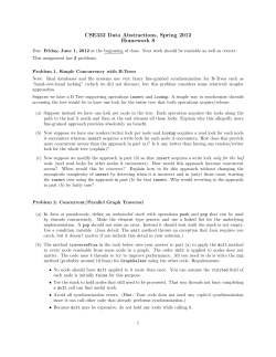 CSE332 Data Abstractions, Spring 2012 Homework 8
