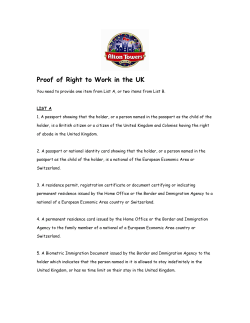 Proof of Right to Work in the UK