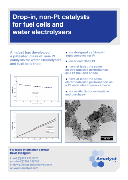 Drop-in, non-Pt catalysts for fuel cells and water electrolysers