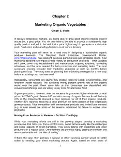 Marketing Organic Vegetable - University of Maryland Extension