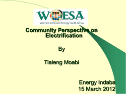 Community Perspective on Electrification