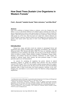How Dead Trees Sustain Live Organisms in Western Forests