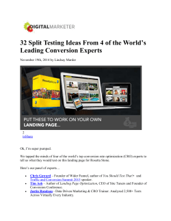 32 split testing ideas from 4 of the world`s leading