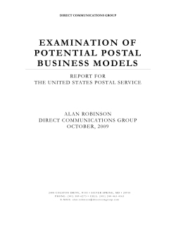 examination of potential postal business models