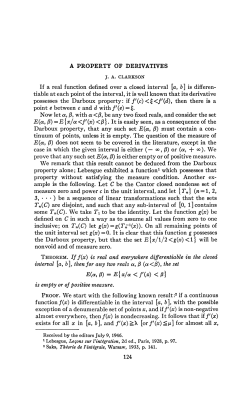 A PROPERTY OF DERIVATIVES If a real function defined over a