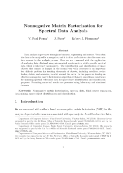 Nonnegative Matrix Factorization for Spectral Data Analysis
