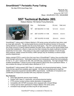 SmartShield&trade; Peristaltic Pump Tubing