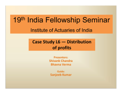 Distribution of Profits - the Institute of Actuaries of India
