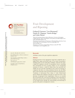 Fruit Development and Ripening