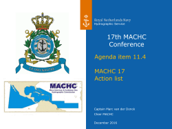 List of new actions 17th MACHC meeting
