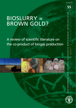 Bioslurry = Brown Gold: A review of scientific literature on the co