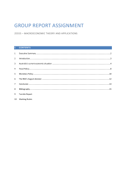 Group Report Assignment 25555 – Macroeconomic Theory and