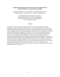 carbon dioxide within controlled environments