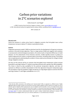 Carbon price variations in 2&deg;C scenarios explored
