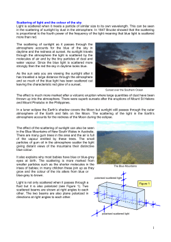 Polarisation by scattering